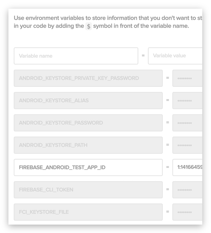 Environment Variables on Codemagic