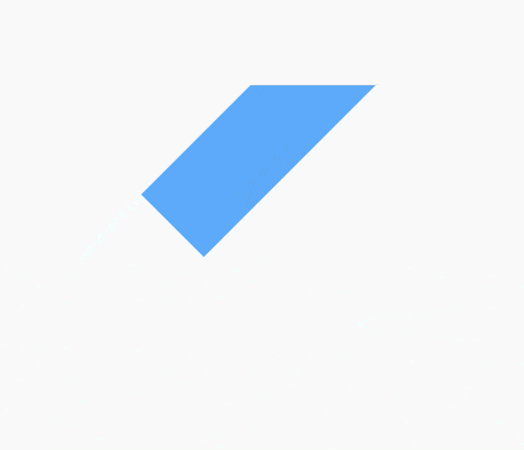 Middle beam of Flutter logo without rotation